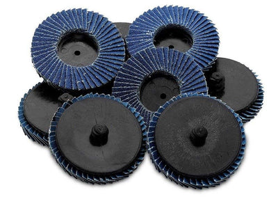 Katzco Flap Discs 24 Grit Quick Change Grinding Wheels 10 Pieces - 2 Inch - for Rotary