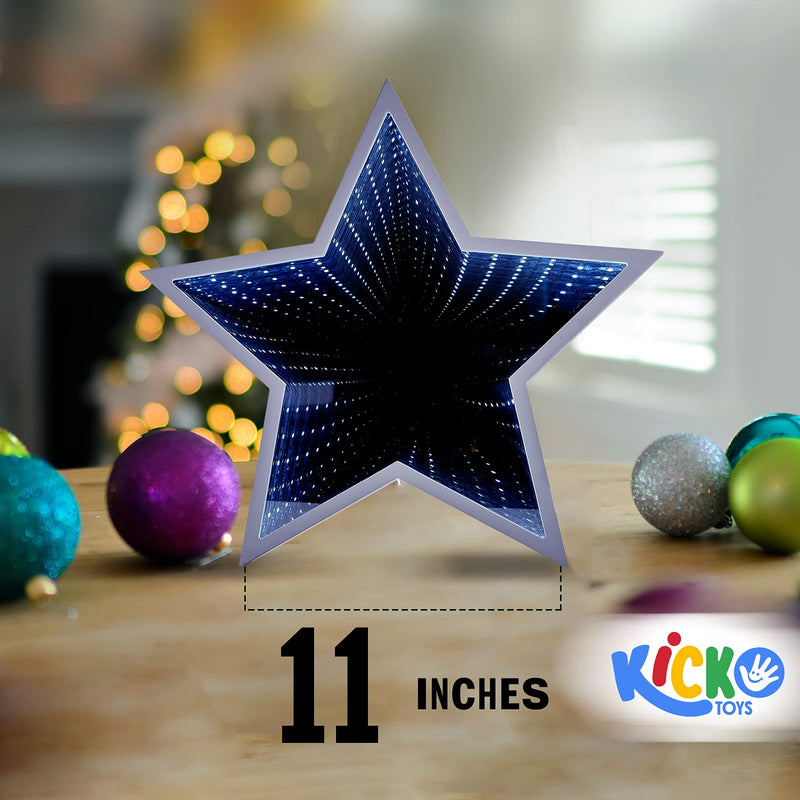 Kicko 11 Inch LED Star Tunnel Lights - 1 Piece of Infinity Night Lamp - Perfect