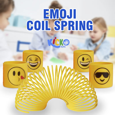 Kicko Emoji Coil Spring - 24 Pack - 1.4 Inch Spiral Emoticon Faces for Easter Basket