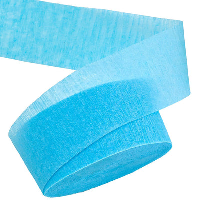 Kicko Pastel Blue Crepe Streamers - 2 Pack, 162 Feet x 1.75 Inches - for Kids, Party