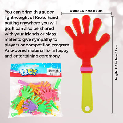 Kicko 3 Inch Hand Clappers - Hand Bangers, 144 Pack of Hand Applauding, Noisemaker Toy