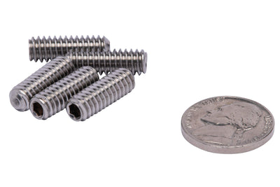 1/4"-20 X 3/4" Stainless Set Screw with Hex Allen Head Drive and Oval Point (50 pc), 18-8