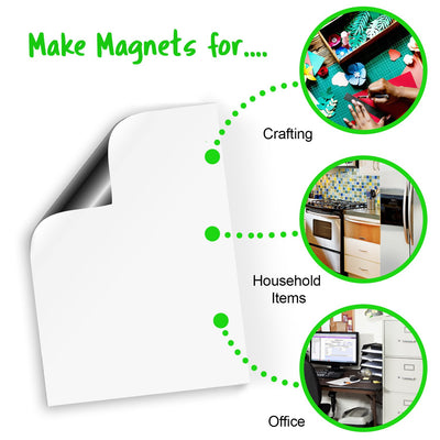 Craftopia Magnetic Dry Erase Sheets | White Blank 11.75" x 16" Magnet for Refrigerator