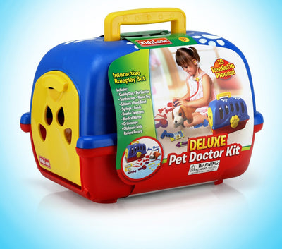 Kidzlane Deluxe Veterinarian Kit for Kids and Toddlers | Pretend Play Vet Set for Kids