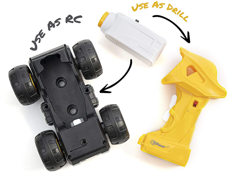 Toy Trucks | Take Apart Toys With Electric Drill | Converts To Remote Control Car | 3 In