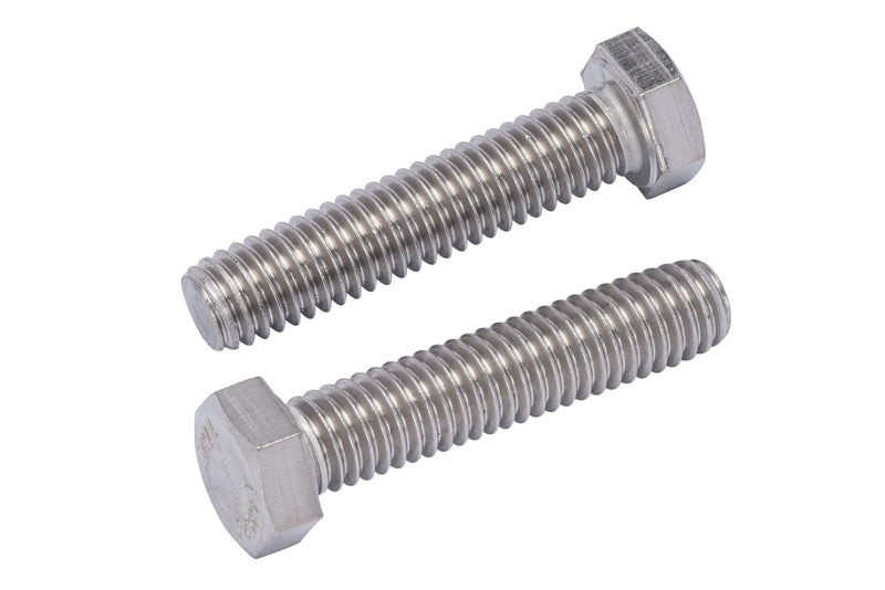 3/8"-16 X 1-3/4" (25pc) Stainless Hex Head Bolt, Fully Threaded, 18-8 Stainless