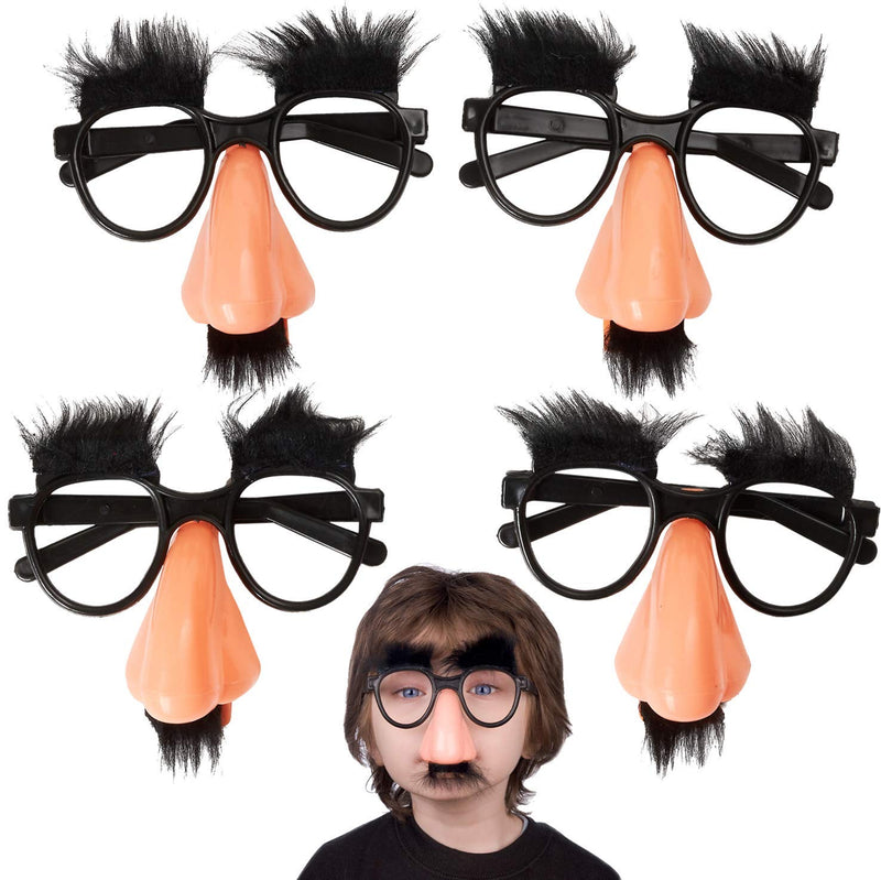 Kicko Disguise Glasses with Funny Nose - Eyebrows and Mustache - 12 Pack - for Kids Party