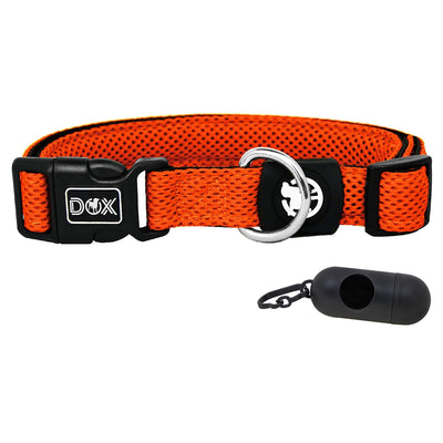 DDOXX Dog Collar Air Mesh, Adjustable, Padded | Many Colors & Sizes | for Small, Medium