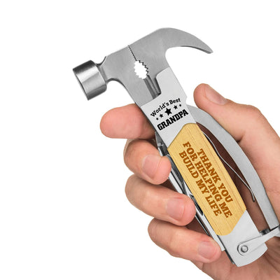 Multitool Camping Hammer For Men - Multi Purpose Father'S Day, Birthday Gifts For Grandpa