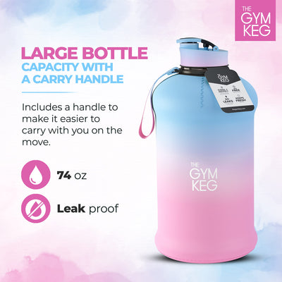 Sports Water Bottle (22 L) Insulated  Half Gallon  Carry Handle  Big Water