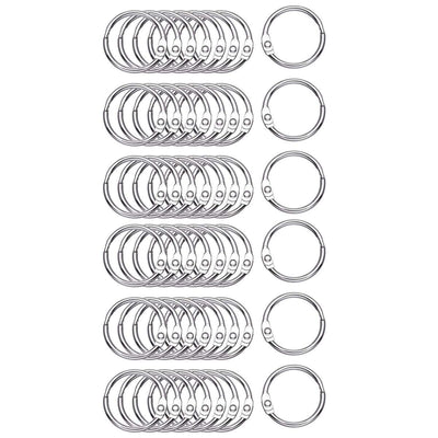 Kicko Metal Binder Rings - 48 Pack - 1 Inch Steel Interlocking Hoops - as School