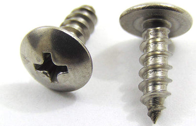 8 X 3/8" Stainless Truss Head Phillips Wood Screw (100pc) 18-8 (304) Stainless Steel