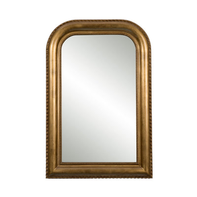 Hamilton Hills Thick Rounded Top Gold Rich Framed Wall Mirror 40" x 30"