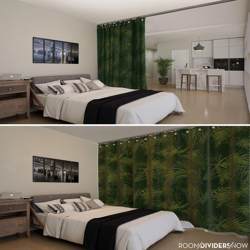 Room Divider Curtain, 8ft Tall X 15ft Wide (Jungle)  Premium