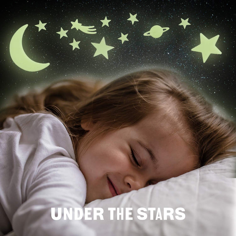 Kicko Glow in The Dark Star Stickers - 12 Pack - for Kids, Party Favors, Stocking