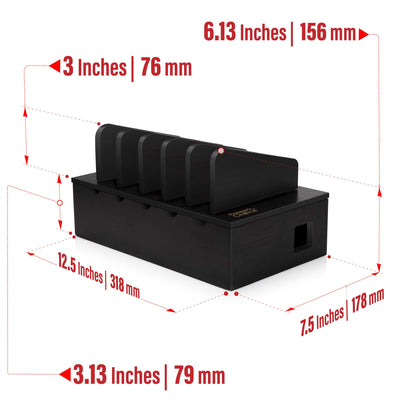 Prosumers Choice Natural Wood Charging Station Rack for Smartphones and Tablets