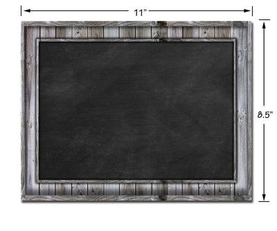 Rustic Wood Black Magnetic Refrigerator Dry Erase Chalkboard  Photo