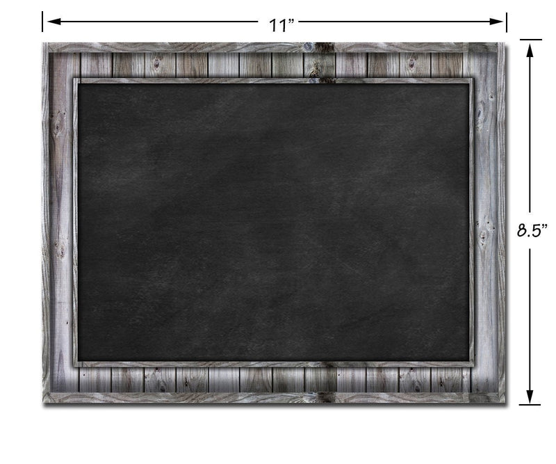 Rustic Wood Black Magnetic Refrigerator Dry Erase Chalkboard  Photo