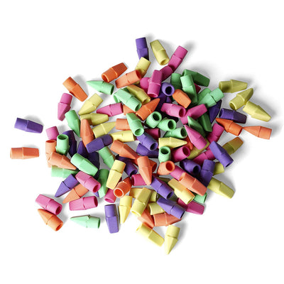 Neon Pencil Eraser Tops Bulk Pack 30 High Quality Pencil Caps Non Toxic And Eco