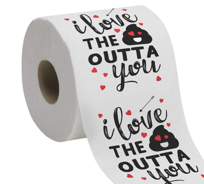 Valentines Day Funny Toilet Paper Gag Gift  Thanks for putting up with my