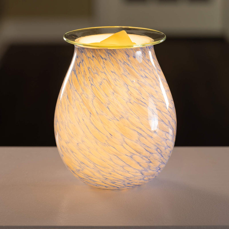 VP Home Radiant Art Glass Fragrance Warmer (Cerulean Clouds