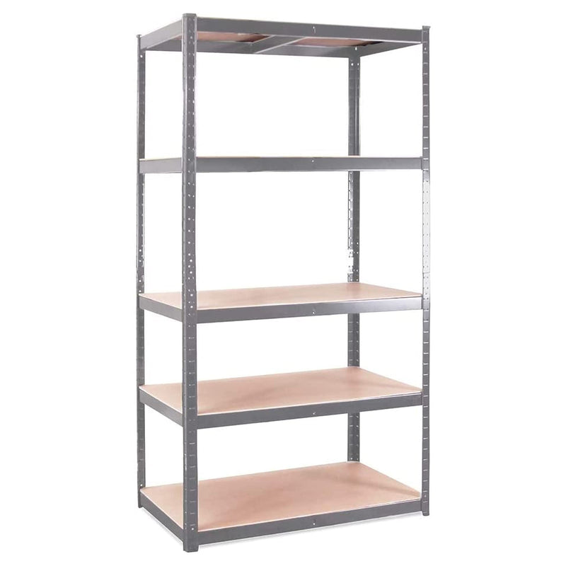 Garage Shelving Unit: 70 X 35 X 24  Single Bay, Grey 5 Tier Unit  386lbs Load