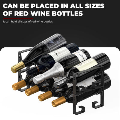 3 Tier Stackable Wine Rack Countertop, Wine Bottle Holder For 12 Bottles, Wine