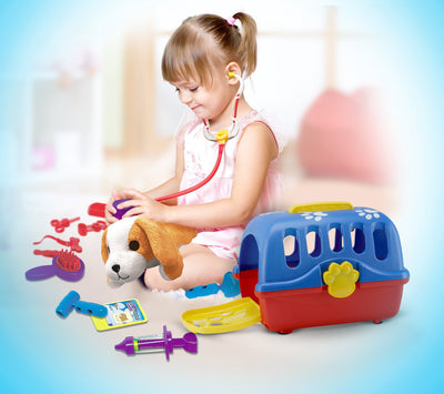 Kidzlane Deluxe Veterinarian Kit for Kids and Toddlers | Pretend Play Vet Set for Kids