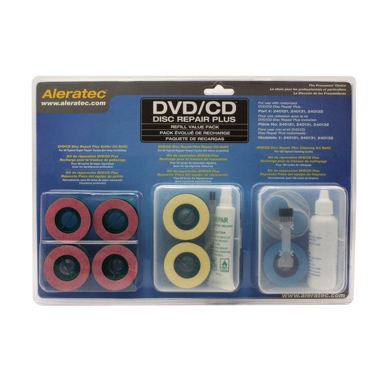 Aleratec 240138 DVD CD Disc Repair Plus Refill Value