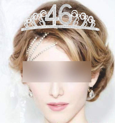 46th Birthday Gifts for Women, 46th Birthday Tiara and Sash, HAPPY 46th Birthday Party