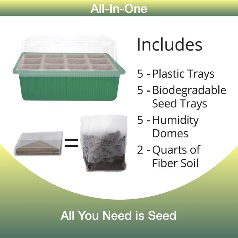 Window Garden Biodegradable Seed Starter Kit (5 Pack)- Eco Friendly Recycled Paper Pulp