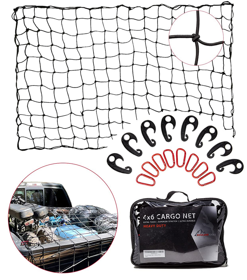 Boulder Tools Truck Bed Premium Cargo Net | 4&