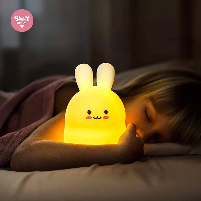 Sweet Ponies Baby Night Light Rabbit - Kids Night Light - Toddler Night Light - Silicone