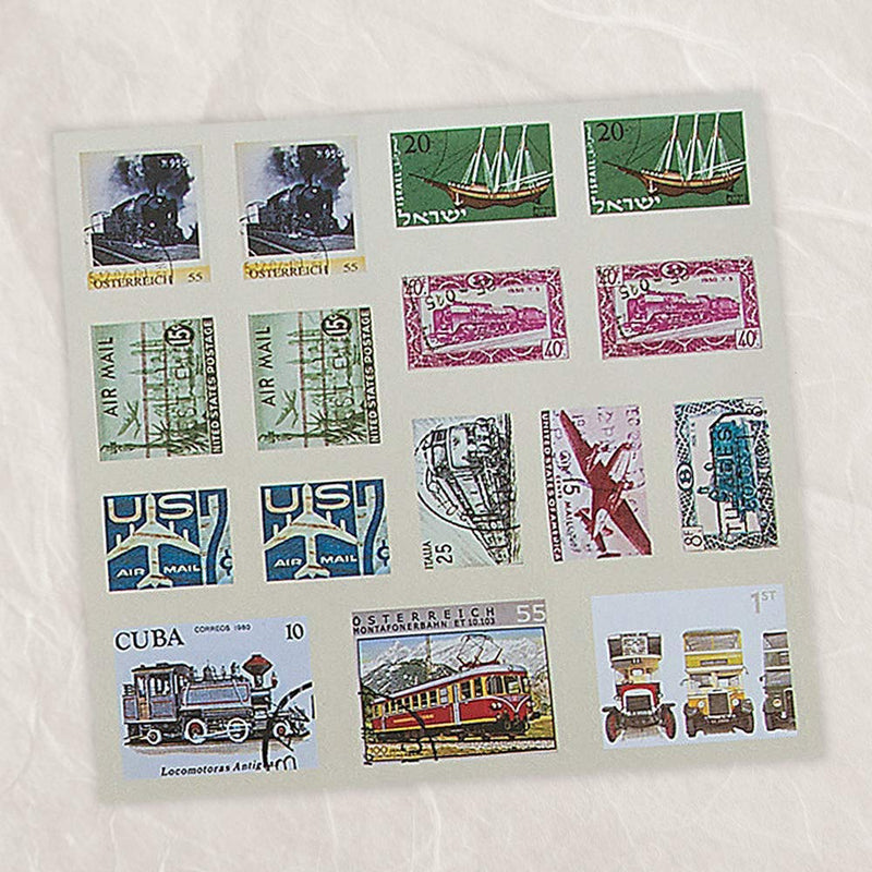 Kicko Make a Travel Stamp Sticker Scenes - 6 Sheets - Tour Stamp Stickers for Birthday