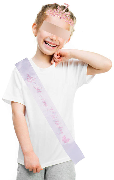 7th Birthday Gifts for Girls, 7th Birthday Tiara and Sash, Its My 7th Birthday Sash