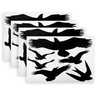 Bird Blinder Blackbird Window Stickers - 24 Pack Anti Strike Window Decals to Alert