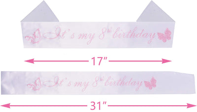 8th Birthday Gifts for Girls, 8th Birthday Tiara and Sash, Its My 8th Birthday Sash