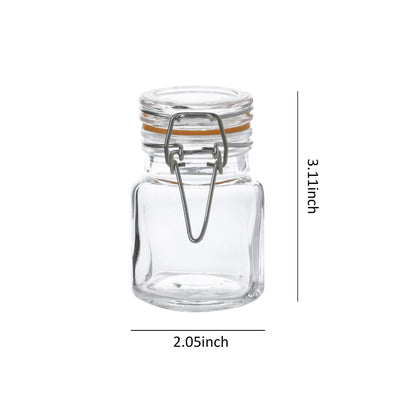 4.5 Ounce Mini Glass Jars with Airtight Glass Lids,Set