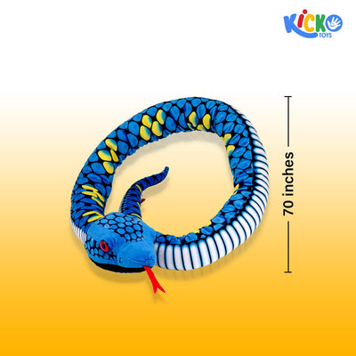 Kicko Plush Snake with Diamond Pattern - 1 Piece Assorted Colors - 70 Inch - Giant Stuffed