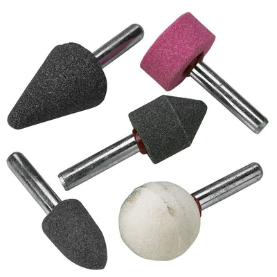 Katzco Mounted Stone - 1/4 Inch Shank - 5 Pieces - Abrasive Disc for All Ferrous Metals