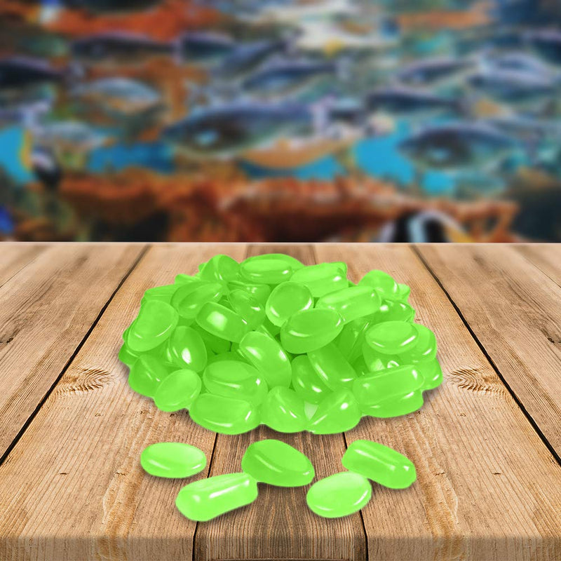 Katzco Glow in The Dark Pebbles - 100 Pieces of Luminous Stones - Perfect DIY Decoration