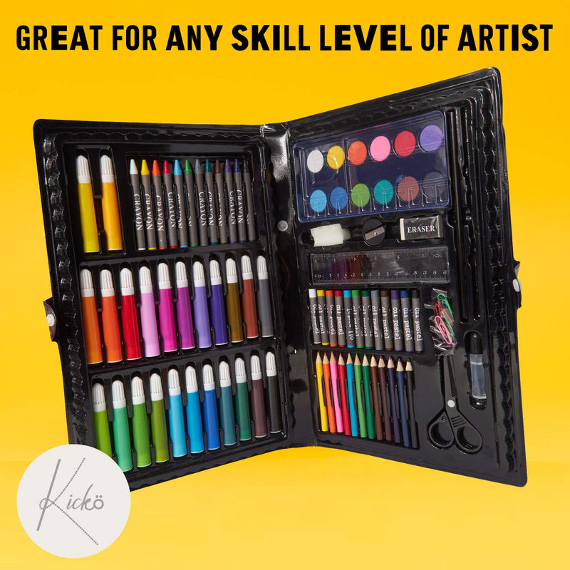 Kicko Deluxe Art Set - 101 Pieces Assorted Art Kit Supplies for Artists, Painters