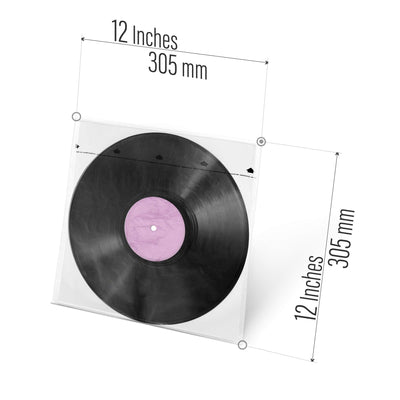 TunePhonik Inner Poly Record Sleeve w/Rice Paper Design to Protect 12" LP Vinyl Records