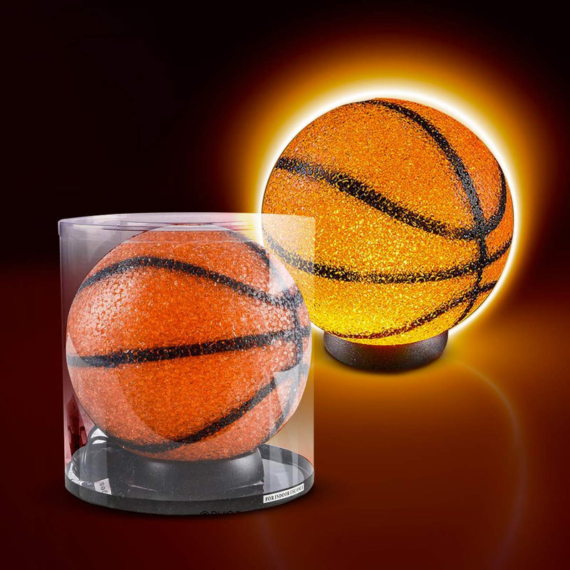 Kicko Sparkle Basketball Lamp - 1 Piece - B-Ball Shaped Lamp with Sturdy Plastic Base