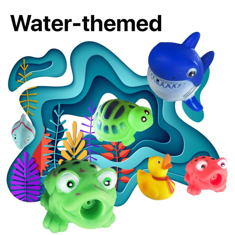 Kicko Squirt Toys Assortment for Kids - 50 Pieces Water Squirting Animals - for Baby Bath