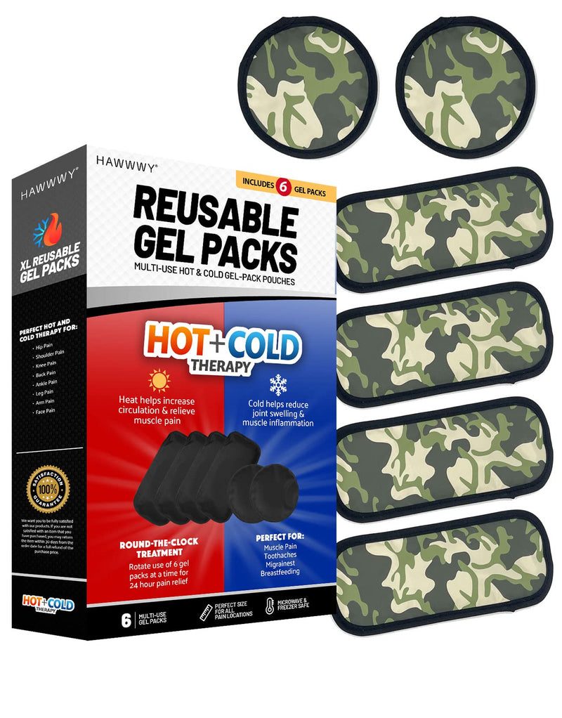 Hawwwy Universal Gel Hot Cold Gel Packs Ice Packs Heat Pads Perfect for Sore Muscles