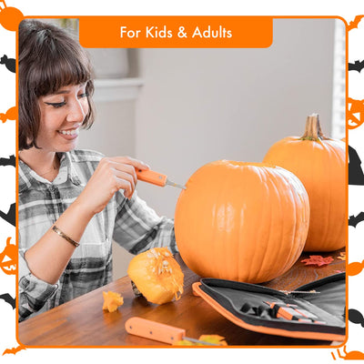 Halloween Professional Pumpkin Carving Kit - Stainless Steel Tools And Knives