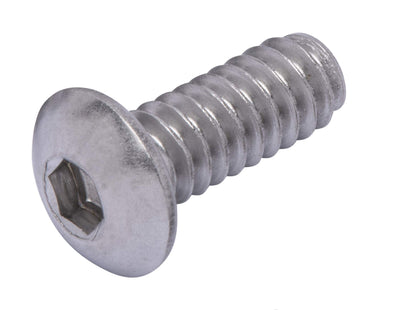 3/8"-16" x 1/2" Stainless Button Socket Head Cap Screw Bolt, (25 pc), 18-8 (304) Stainless