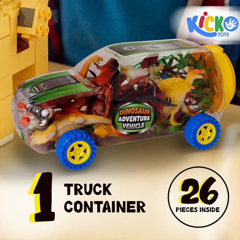 Kicko Assorted Dinosaurs in a Vehicle - 1 Set - Dino-Filled Car - for Party Favors