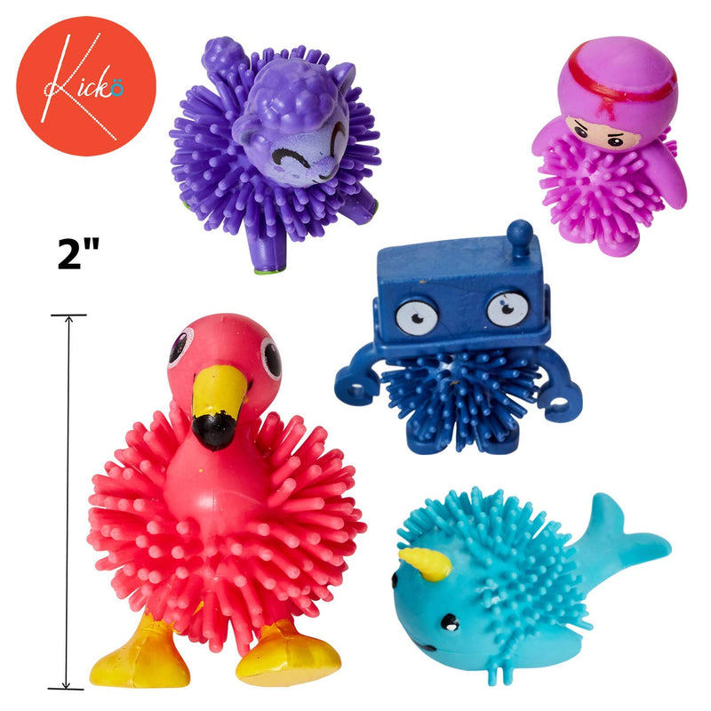 Kicko Assorted Mini Spiky Character Balls with Easter Basket Fillers, 2 Inch, 50